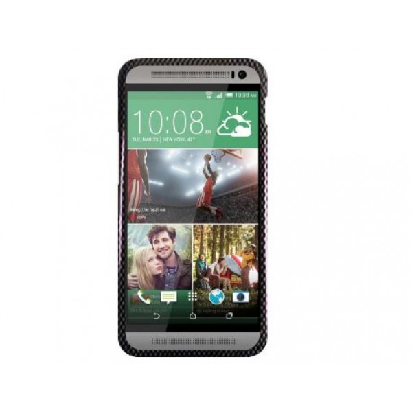HTC One M9 Carbon Fiber Print Slim Fit Hard Plastic Case